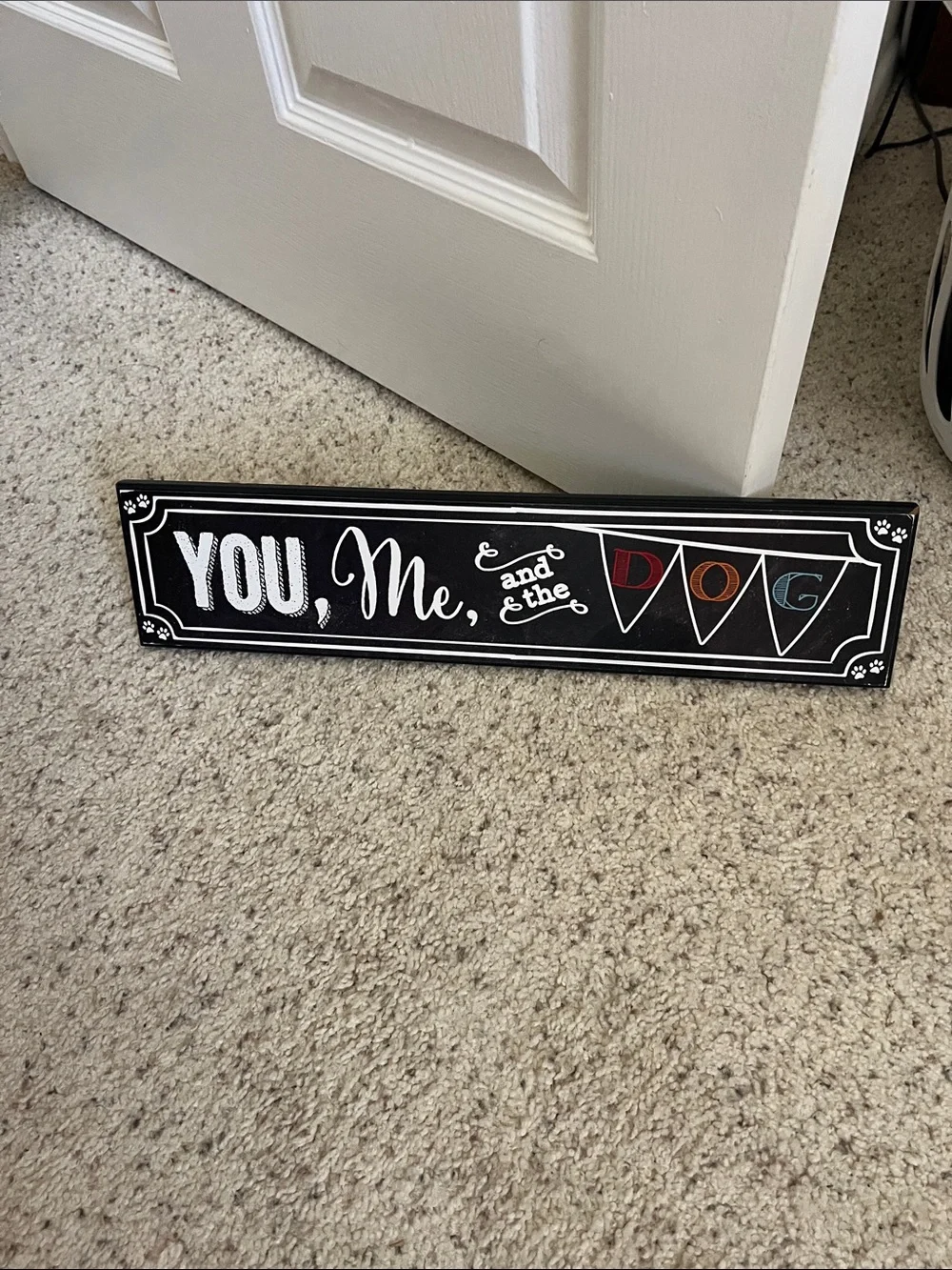 Chalkboard Wall Sign - You, Me & The Dog